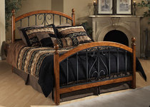 North American black walnut bed American country iron bed solid wood iron bed 15 meters 18 meters double bed master bed