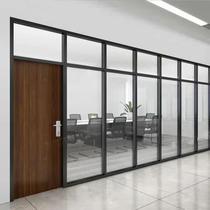 Changsha office glass partition wall Tempered glass double glass with louver high partition wall screen soundproof wall