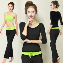 Yoga suit women slim slim slim long sleeve yoga suit three pieces modal autumn and winter fitness body practice suit