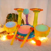 Childrens mini drum set beginner boys and girls infant baby Enlightenment drum instrument toy 3 years old