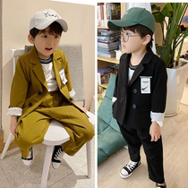 AZ home 2021 new childrens autumn suit NK boys Korean casual suit two-piece suit childrens fashion