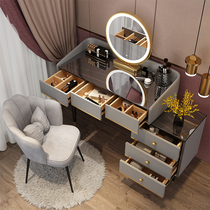 Dressing table bedroom modern simple small apartment Net red ins Wind makeup table storage cabinet integrated light luxury Rock board women