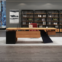 LOFT Nordic solid wood desk President desk office general manager desk industrial style creative boss table