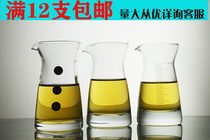 Graduated wine splitter without handle two two capacity glass liquor jug decanter