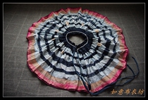 Miao handicrafts Miao embroidery pieces old batik skirt fabric pleated skirt Yao skirt L619