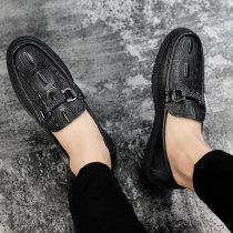 Extra-large size 45 bean shoes mens genuine leather large number 46 sloth shoes driving shoes 47 One foot pedal casual leather shoes 48