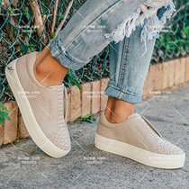 JSLIDES new cowhide snake pattern thick bottom round head one pedal low to help casual lazy comfortable womens shoes