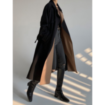 PAPERLLL temperament trench coat women 2021 new autumn and winter waist high end long spring and autumn coat coat