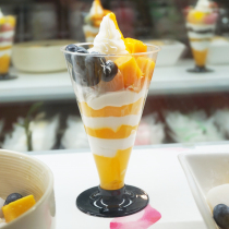 Disposable plastic pudding cup Mousse cake Wooden bran cup Sundae jelly Dessert table Tiramisu goblet