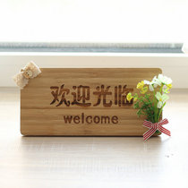 Bamboo brand bamboo carving creative table card shop table card shop card can be customized text