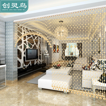 Crystal bead curtain Living room partition curtain Hole-free European guest Dining room door curtain Entrance decorative curtain Aisle bathroom