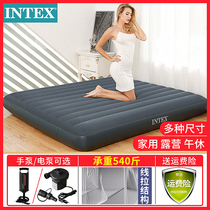 intex Inflatable household double air mattress lunch break inflatable mattress single portable mat outdoor padded folding bed