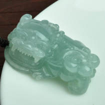 Natural a goods Myanmar jade Pixiu pendant Men and women lucky overlord Pixiu jade pendant necklace Pichu pendant
