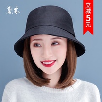 Fishermans hat wig hat integrated fashion female collarbone short hair autumn bobo head short curly hair simulation natural detachable