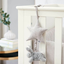 MAMAS Gray striped soft cotton rabbit music bell music box Educational export infant toy