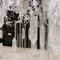 Creative festival props PVC sequin ice crystal pendant decoration Diamond Mall shop beauty ceiling pendant layout