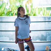 Thailand Dragon muaythai Dragon Thai boxing White fight training quick-dry sports men and women half short sleeves
