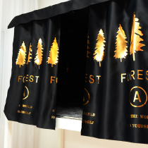 Student dormitory thickened Super shading upper bunk bed curtain men and women simple All Black bedroom curtain shade cloth