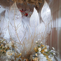 New wedding props lace feather screen Road lead Iron background screen stage welcome area creative ornaments