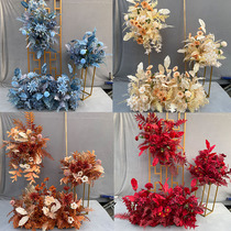 New wedding props floral flower row arches flower row arches Huasen series table decoration stage arrangement hanging flower wedding road guide Flower