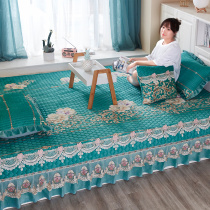 Autumn and winter Crystal velvet tatami bed cover single piece Kang cover large Kang cover cushion cotton one side bed skirt custom-made non-slip