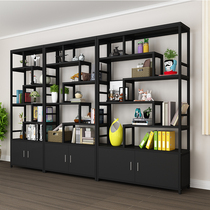 Minimalist modern bookshelf floor-floor partition shelving living room shelf multilayer combined display shelf storage shelf iron art