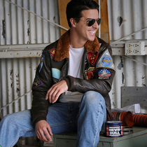 American Top Gun Lingyun A2 Flying Leather Jacket G1 Air Force Leather Ware Thickened Locomotive Casual Leather Leather Men