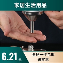 Mini stainless steel funnel small caliber wine funnel 304 refueling liquid dispenser household kitchen oiler