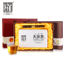Hunan Anhua Black Tea Golden Flower Hand Built Fu Brick Tea Authentic Baishaxi Three Years Chen Tianfu Tea 1000g Gift Boxes