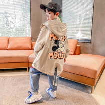  Boys windbreaker jacket spring and autumn 2021 new childrens autumn tide brand tooling middle and large childrens autumn boys childrens clothing