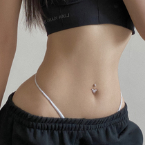 The new 925 sterling silver belly button nail umbilical ring female European and American sexy piercing navel eye ornaments are hypoallergenic
