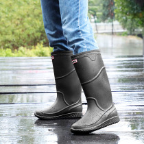 High tube rain shoes men's long tube water shoes rain boots waterproof non-slip work wear-resistant summer construction site water shoes rubber shoes mud ground