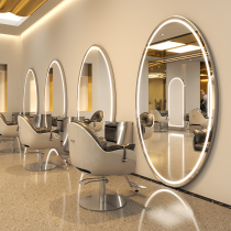 Net Red Barber shop mirror single-sided with lamp floor-to-ceiling type hair salon special hair salon salon hair cutting mirror table