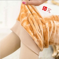 Autumn and winter meat black beating underpants outside wearing womens gush thickened warm and warm repairing body integrated pants with high waist and feet in pantyhose