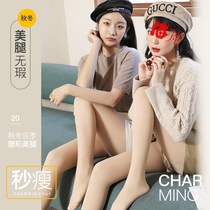 Meat Color Light Leg Woman Autumn Winter Silk Stockings Outside Wearing Big Code Even Pants Socks Warm Plus Suede Thickened Underpants