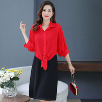 Big Code Women Snowspinning Shirts Outfitting Shirts 2022 New Spring Autumn Season Clothes Air Conditioning Shirts Dress 100 Hitch A Little Shawl