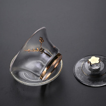 Japanese-style glass bowl Gnom Penh kungfu tea set public cup tea cup glass high temperature resistant cover bowl tea set home