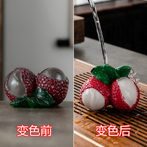 Tea from pet ornaments discoloration lychee boutique can raise small tea table tea tray tea play tea set accessories decoration tea pet