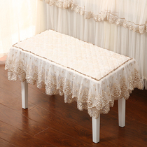 Lace piano stool cover single double stool padded non-slip dresser stool set Princess piano stool set Fabric art custom