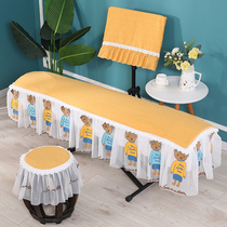 Guzheng dust cover piano cover lace embroidery fabric three-piece set of simple dust cloth general style piano cover