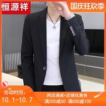 Hengyuanxiang thin suits mens spring and autumn casual small suit business casual clothes trend single West mens coat tide