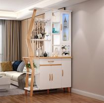 Home entrance cabinet partition modern simple entry shoe cabinet Nordic solid wood room living room rack wine cabinet integrated
