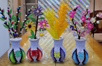 Triangle insert origami material DIY paper-cut handmade handicrafts spring summer autumn and winter