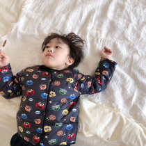 DLIDLIKIDS winter new mens and womens childrens cartoon printing light childrens down jacket liner vest jacket