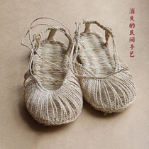 Grass Shoes Chinese Ancient Wind Slippers Handwoven Sandals Performance Net Red audio and video Red Army props