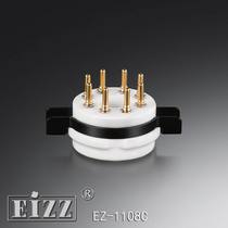 EIZZ gold-plated steel porcelain 8-leg electronic tube holder for KT66 KT88 6SN7 6SL7