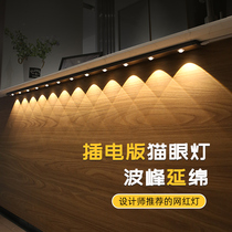 Net Red human body sensor light with plug-in 220V Cabinet light led Cabinet light entrance TV background wine cabinet light bar