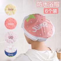  Bathing cap female waterproof bathing headgear Adult children cute creative hair cap kitchen cooking anti-fume hat