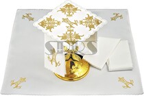  Catholic relics Imported from Poland Church liturgical supplies Nine-fold cloth four-piece set of Virgin symbols and lilies