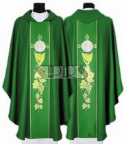  Catholic relics Imported from Poland Catholic priest sacrifice clothes Priest sacrifice clothes Green Eucharist figure 010Z